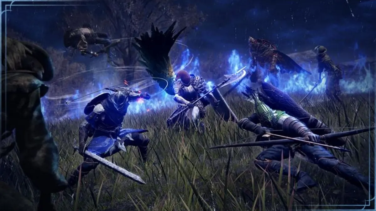 Three Nightfarers fighting together in Elden Ring Nightreign